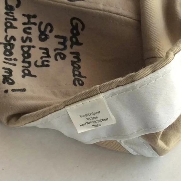 Hand Painted Khaki Baseball Cap by T. Bags - Picture 5 of 6